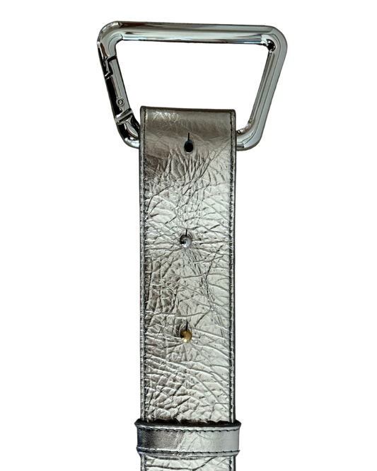 Leather strap - Silver